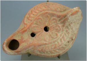 Romain - Lampe à huile en terre cuite - IIème-IVème siècle ap. J.-C.