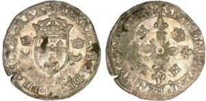 Henri II - Douzain aux croissants - 1551 9 (Rennes)