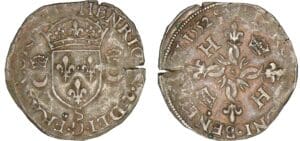 Henri II - Douzain aux croissants - 1552 S (Troyes)