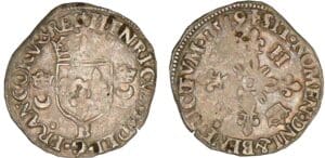 Henri II - Douzain aux croissants - 1549 B (Rouen)