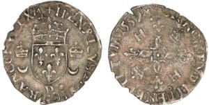 Henri II - Douzain aux croissants - 1559 D (Lyon)