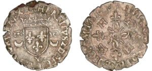 Henri II - Douzain aux croissants - 1551 Y (Romans)