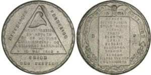 Médaille politique 1848 - 15 mai - Violation de l'assemblée par l'émeute