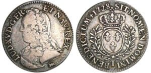 Louis XV (1715-1774) - 1/5 d'écu aux branches d’olivier - 1728 T (Nantes)