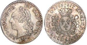 Louis XV (1715-1774) - 1/20 d'écu à la vieille tête - 1773 L (Bayonne)