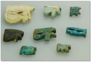 Egypte - Lot d'amulettes d'œil oudjat - 663-332 av. J.-C.