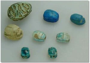 Egypte - Lot d'amulettes de scarabées - 663-332 av. J.-C.