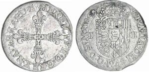 Navarre - Henri III de Navarre, II de Béarn - Quart d'écu 1586 (Saint-Palais)