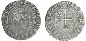 Charles VII - Blanc à la couronne - Chinon