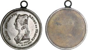 Médaille bi-métallique de Marie Antoinette - 1793