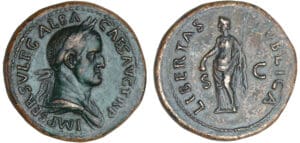 Galba - Sesterce (68, Rome) - La Liberté
