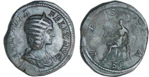 Julia Domna - Sesterce (195, Rome) - Vesta