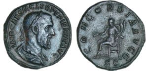 Pupien - Sesterce (238, Rome) - La Concorde