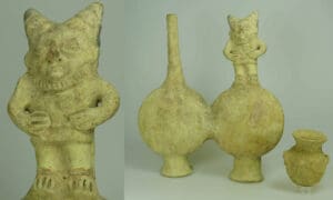 Précolombien - Pérou Chancay - Carafe à double panse - 800-1500 ap J.-C.