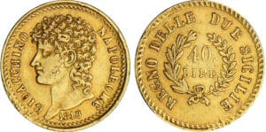 Italie - Royaume de Naples et des deux Siciles - Joachim Murat - 40 lire 1813