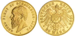 Allemagne - Schaumburg-Lippe - Georg - 20 mark 1898 - faux