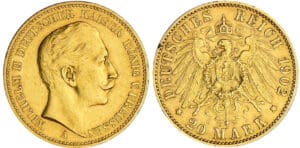 Allemagne - Prusse - Wilhelm II - 20 mark 1902 A Allemagne - Prusse - Wilhelm II - 20 mark 1902 A