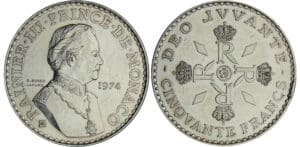 Monaco - Rainier III - 50 francs 1974