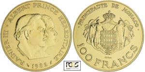 Monaco - Rainier III (1949-2005) - 100 francs 1982 - essai en or