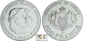 Monaco - Rainier III - 100 francs 1982 - Essai en argent