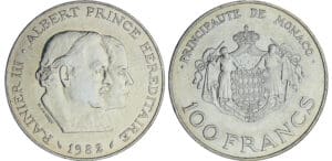 Monaco - Rainier III - 100 francs 1982