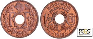 Indochine - 1/2 centime 1938