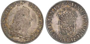 Louis XIV (1643-1715) - ¼ d'écu de Flandre dit « Carambole » - 1688 L couronné (Lille)