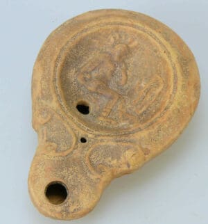 Romain - Lampe à huile - Elios assis - 1er siècle