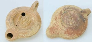 Romain - Lampe à huile - Buste de Séléne - 2ème-3ème siècle