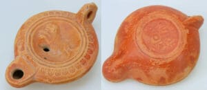 Romain - Lampe à huile en terre cuite (Lion) - 1er-3ème siècle