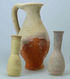 Romain - Lot de 3 poteries en terre cuite - 3ème-5ème siècle