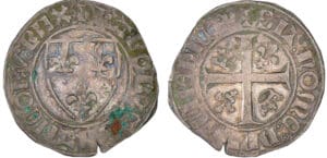 Charles VI (1380-1422) - Blanc guénar - 2ème emission - Saint Pourçain