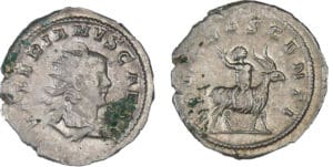 Valérien II - Antoninien (257-258, Cologne) - Chèvre