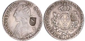 Suisse - Berne - 40 batzen 1816 contremarqué sur un écu de Louis XVI 1785 L (Bayonne)