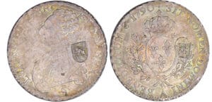 Suisse - Berne - 40 batzen 1816 contremarqué sur un écu de Louis XVI 1790 A (Paris)