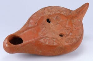 Byzantin - Lampe à huile en terre cuite - Oiseau - 6ème-8ème siècle