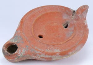 Byzantin - Lampe à huile en terre cuite - Etoile dans cercle - 6ème-8ème siècle