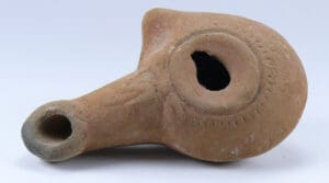 Romain - Lampe à huile en terre cuite - 1er siècle