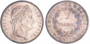 Période des cent jours - 2 francs Napoléon - 100 jours - 1815 A (Paris)