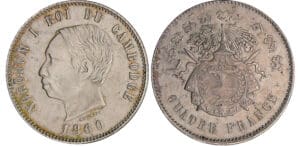 Cambodge - Norodom I (1860-1904) - 4 francs 1860