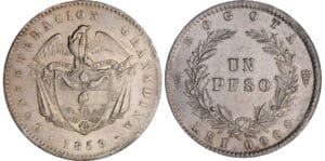 Colombie - 1 peso 1859
