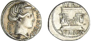 Scribonia - Denier (62 av. J.-C.)