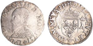 Dombes - Louis II de Montpensier - Teston 1577 (Trévoux)