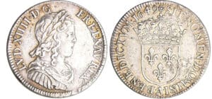 Louis XIV (1643-1715) - ¼ d’écu à la mèche longue - 1649 A (Paris)