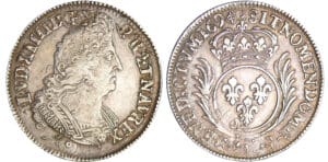 Louis XIV (1643-1715) - ½ écu aux palmes - 1694 Y (Bourges)