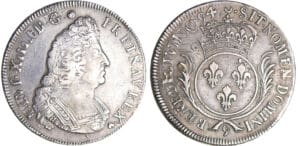 Louis XIV (1643-1715) - Ecu aux palmes - 1694 9 (Rennes) flan réformé