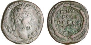 Marc Aurèle - Sesterce (171, Rome) - Couronne de laurier