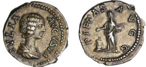 Julia Domna - Denier (204, Rome) - La Piété