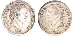 Napoléon 1er (1804-1814) - 1/2 franc revers empire frappe incuse