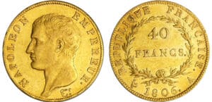 Napoléon 1er (1804-1814) - 40 francs calendrier grégorien 1806 A (Paris)